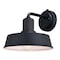 Vaxcel Hammond Steel 1 Light LED Dusk to Dawn Matte Black and White Industrial Outdoor Wall Lantern T0750 - alternate 4